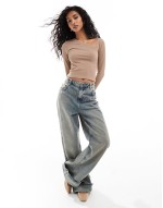 seamless sculpting asymmetric neckline top