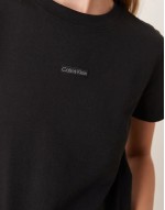 institutional graphic baby tee in black
