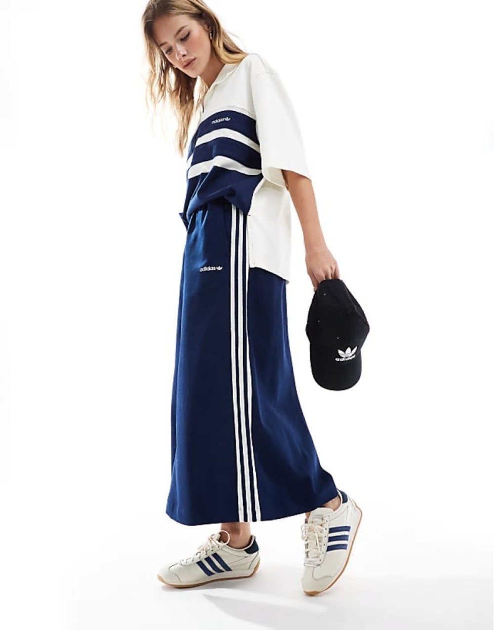 midi skirt in indigo