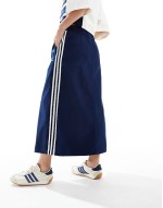 midi skirt in indigo