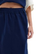 midi skirt in indigo