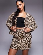 cocoon skirt co-ord in leopard print