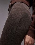 jersey midi skirt in brown