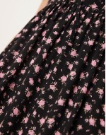 corset maxi dress in ditsy print