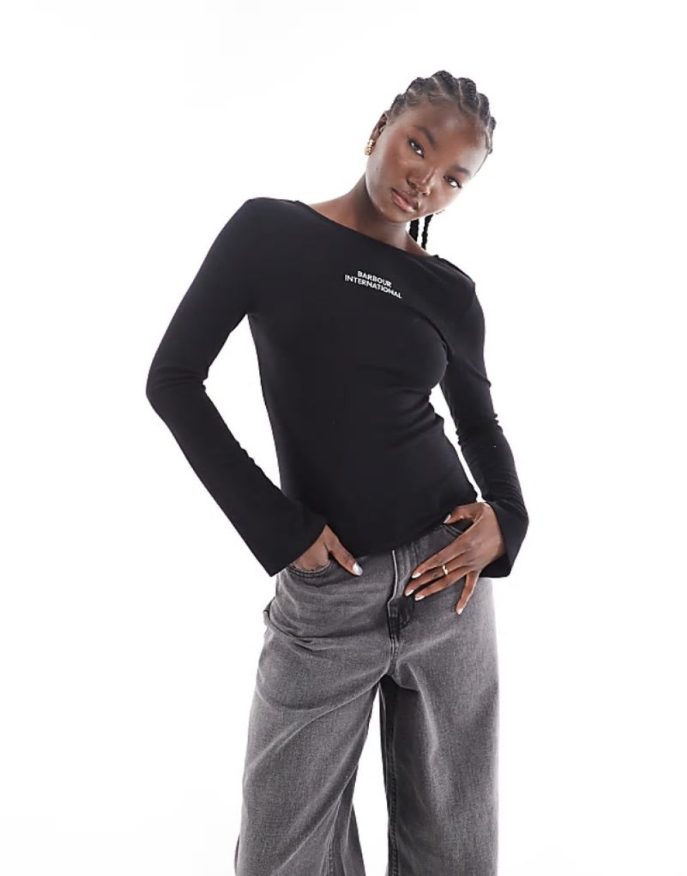 Kay long sve t-shirt in black