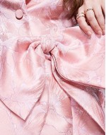 Curve floral jacquard shirt skater dress in pink