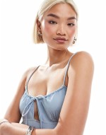 alcana keyhole detail cami maxi dress in light blue