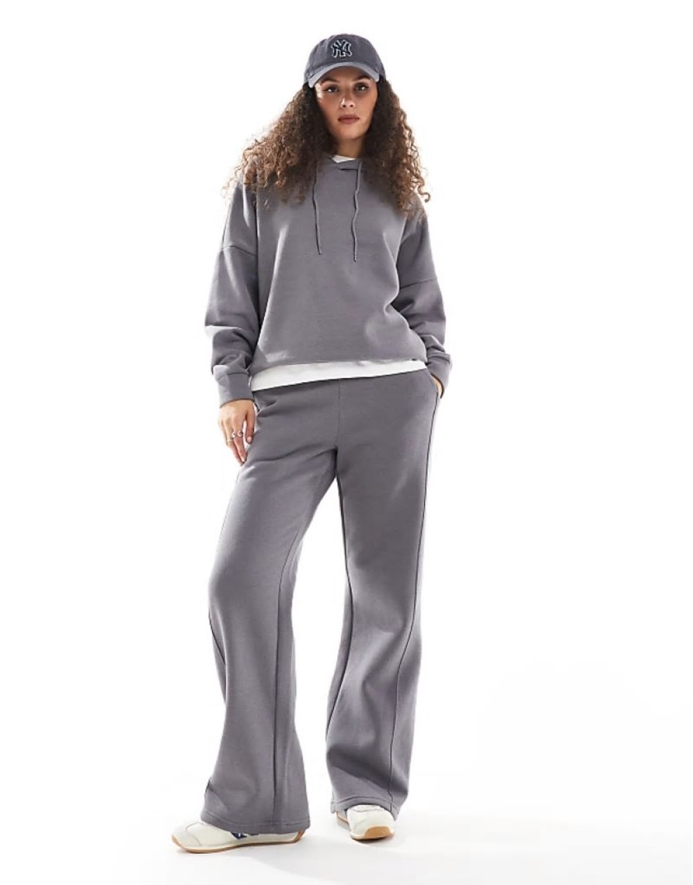 high sweat co-ord in charcoal