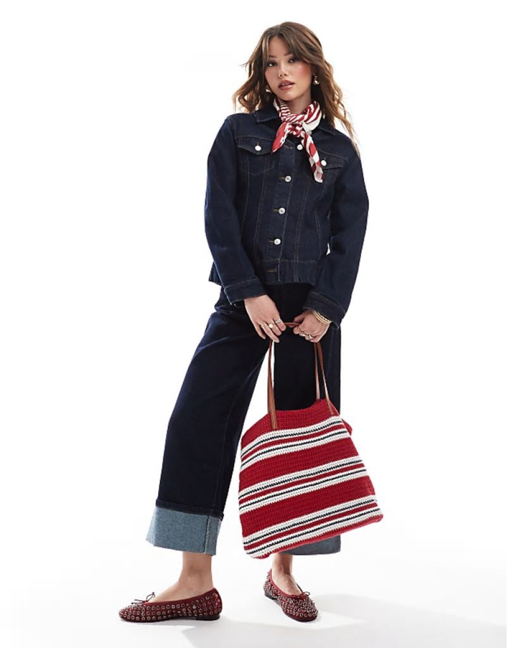 denim fitted jacket & jeans co-ord in indigo blue