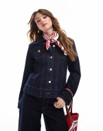 denim fitted jacket & jeans co-ord in indigo blue